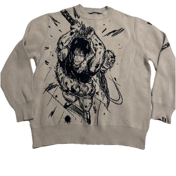 Shihiko Mens Sz Small Sweater Toji Fushiguro Jujutsu Kaisen Knit Anime Crewneck - Picture 1 of 14